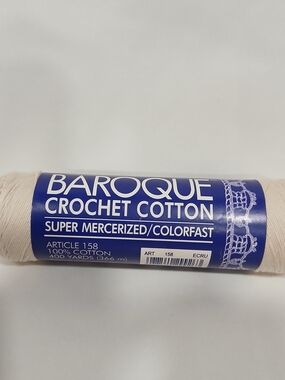 DMC/Baroque Crochet Cotton Super Mercerized Ecru 158 400 yd Skein NEW Sealed